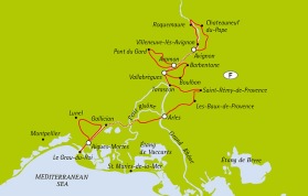 Provence Camargue 230 km (klicka för större bild).