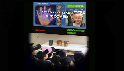 Agents watching the Spy:Co Team Leader on TV! Agents watching the Spy:Co Team Leader on TV!