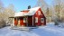 winter cottage cabin sweden