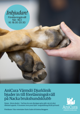 Gratis veterinärföreläsning, Anicura Djurklinik, 18/2