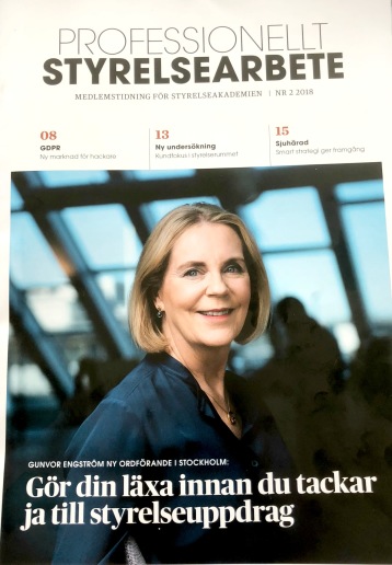 Artikel i Styrelseakademiens tidning Professionellt Styrelsearbete Artikel i Styrelseakademiens tidning Professionellt Styrelsearbete