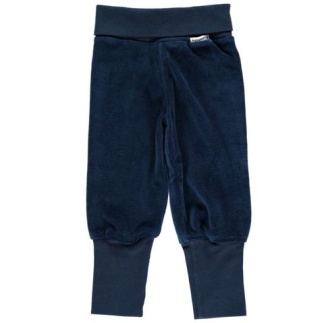Babybyxa velour mörkblå - Stl 50