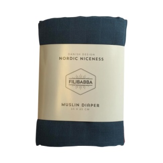 Tygblöja/snuttefilt Muslin - Mörkblå 3-pack