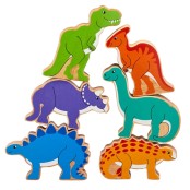 Påse med 6 st dinosaurier, fairtrade & eko