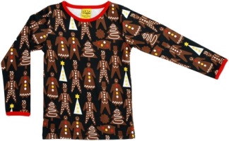 Långärmad tröja, Gingerbread Black, DUNS - 68