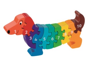 Pussel 1-10 hund eko & fairtrade - 