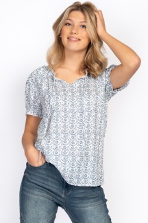Lily Blouse Reef blue - S