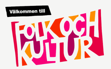 Syntolkning: Folk och Kulturs logga. Syntolkning: Folk och Kulturs logga.
