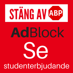 AdBlock behövs stängas av för att höra eller se alla studenterbjudanden AdBlock behövs stängas av för att höra eller se alla studenterbjudanden