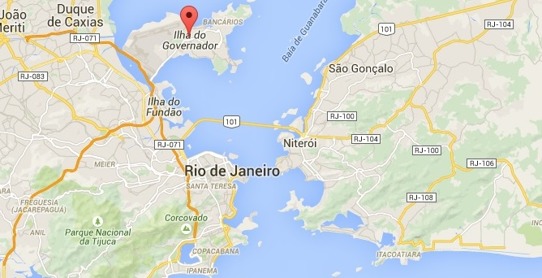 Casas da Noruega kart over Rio de Janeiro Brasil