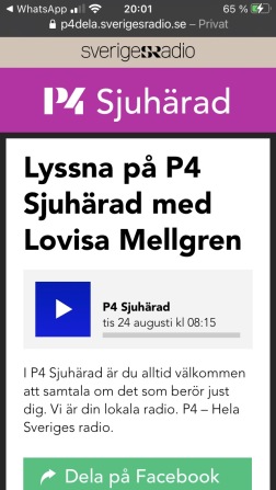 Lovisa Mellgren intervjuas i Sveriges Radio P4 Sjuhärad om att yoga skapar bättre chefer.