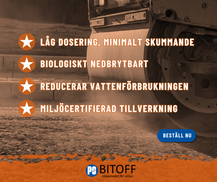 PS BITOFF släppmedel för asfaltshantering på vältar. PS Bitoff är din leverantör av släppmedel för vältar. Vi levererar PS BITOFF SLÄPPMEDEL i önskad volym