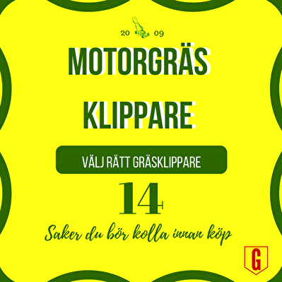 Vi tipsar om 14 saker du bör kolla innan du köper en ny motorgräsklippare Vi tipsar om 14 saker du bör kolla innan du köper en ny motorgräsklippare