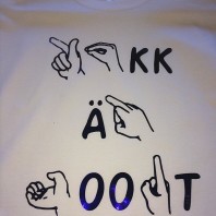 T-shirt tecken (egen text)
