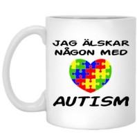 Jag älskar någon med autism mugg