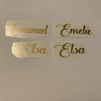 Namn på E i guld outlet