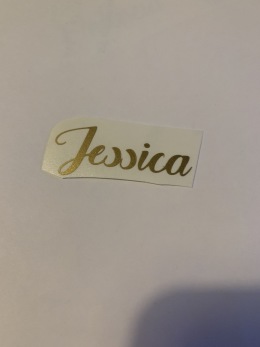 Namn på J i guld outlet - Jessica