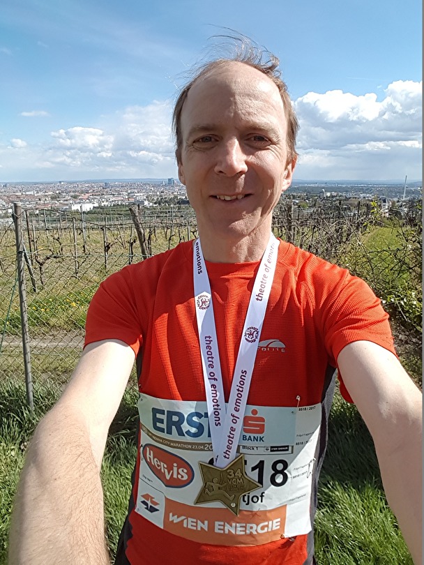 Fritjof efter Vienna City Marathon 2017