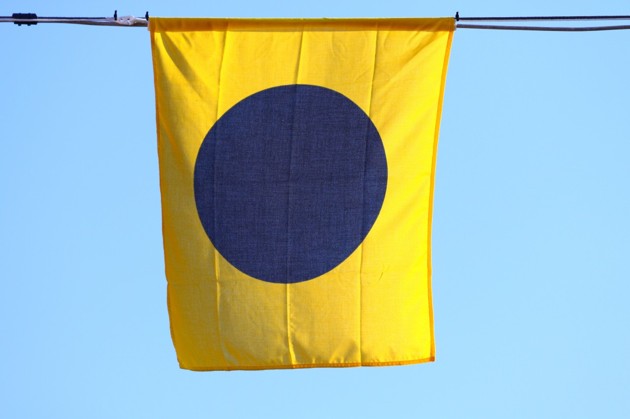 Signalflagga I villket betyder "Jag ändrar kurs mot BB. Signalflagga I villket betyder "Jag ändrar kurs mot BB.