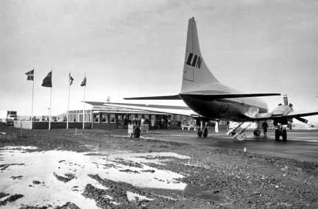 Invigning Linjeflyg 1966 vid Halmstad civila flygstation Invigning Linjeflyg 1966 vid Halmstad civila flygstation
