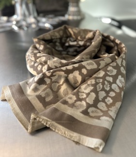 A IMAGE BY ME SCARF LEO TAUPE/BEIGE