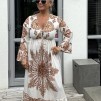 IBME MAXI DRESS WHITE/ TAUPE