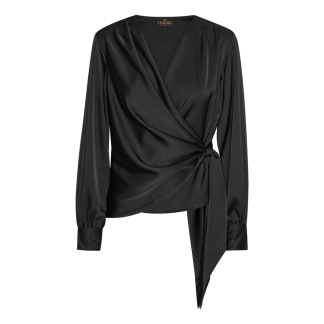 A KARMAMIA INES BLOUSE SEMI RICH BLACK