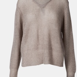 A NÜ DANMARK ORENA FINE KNIT TOP TAUPE