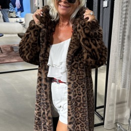 A KAREN BY SIMONSEN TIRA FUR COAT LEO