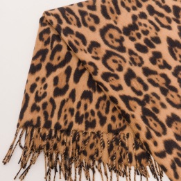 IBME SCARF NICE LEO CAMEL/SVART