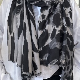 IBME SCARF PARIS LEO/ZEBRA GRÅ