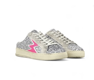 MOACONCEPT Iconic Mule Glitter Silver Sneaker