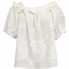 A COSTA MANI Miley Off shoulder Blouse - Whisper White/Flower