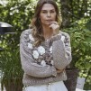 A COSTA MANI ALBI KNIT CARDIGAN - TAN FLOWER