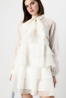 A YAS ELOISE DRESS OFFWHITE