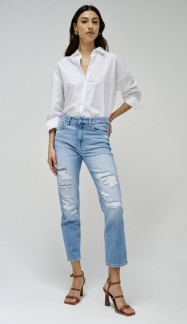 A SALSA JEANS TRUE CROPPED SLIM WITH RIPS