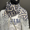 IMAGE BY ME SCARF BLÅ/ VIT/ GULD