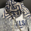 IMAGE BY ME SCARF BLÅ/ VIT/ GULD