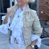 A IBME DENIM PREMIUM JACKET BEIGE/SILVER