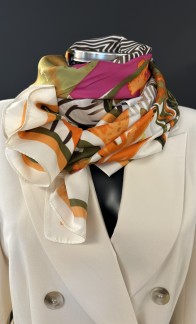 IBME ZEBRA ORANGE/ OLIV SCARF