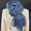 IBME EXKLUSIV BLUE FLOWER GOLD SCARF