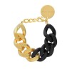 A VANESSA BARONI BIG TANK BLACK GOLD ARMBAND