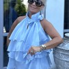 A IBME SKY BLUE BLUS ELOISE YAS