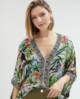 A LOLA CASADEMUNT GREEN ZEBRA BLUS