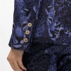 A LOLA CASADEMUNT ROYAL BLUE FIITED ANIMAL PRINT BLAZER