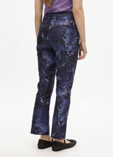 A LOLA CASADEMUNT ROYAL BLUE FIITED ANIMAL PRINT BYXOR