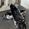 A LOLA CASADEMUNT ECRU BLACK EXKLUSIV BALERINA