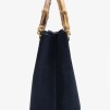 A ORIGIA SICILIA Velvet Bamboo Bag Black