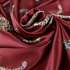 A LOLA CASADEMUNT LEO BEIGE/BURGUNDY SCARF