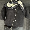 A PREMIUM MOHAIR BLACK CARDIGAN